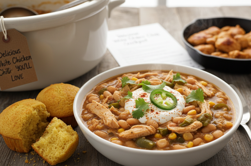 Delicious White Chicken Chili Crockpot Recipe